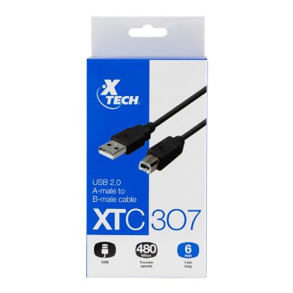 Picture of CABLE USB 2.0 A-MACHO A B-MACHO XTECH XTC-307 DE 1.8M