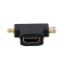 Imagen de ADAPTADOR MICRO Y MINI-HDMI MACHO A HDMI HEMBRA XTECH XTC-355