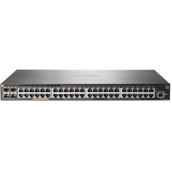 Imagen de SWITCH ADMINISTRABLE CAPA 3 HPE ARUBA 2930F CON 48 PUERTOS GIGABIT POE+ 370W + 4 PUERTOS SFP  