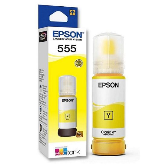 Imagen de BOTELLA DE TINTA EPSON 555 AMARILLO ORIGINAL 70ML