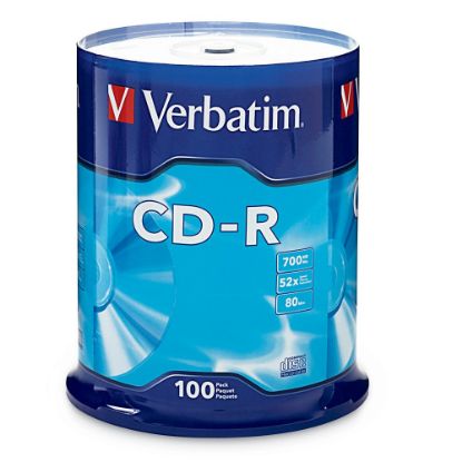 Picture of CD-R 80MIN/700MB 52X VERBATIM - TORRE DE 100 UNIDADES