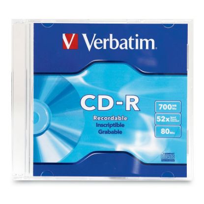 Picture of CD-R 80MIN/700MB 52X VERBATIM - CAJA DELGADA 20 UNIDADES
