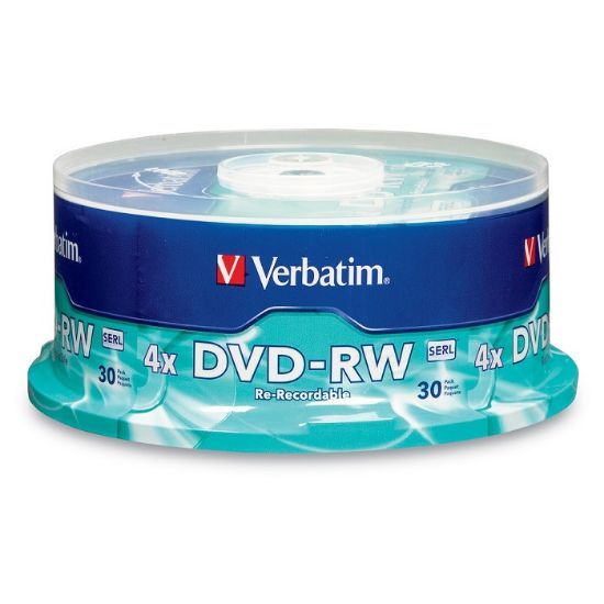 Imagen de DVD-RW 4.7GB 4X VERBATIM - TORRE DE 30 UNIDADES