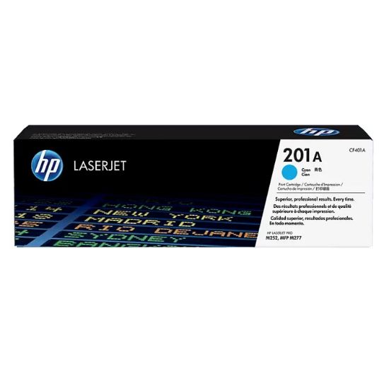 Imagen de CARTUCHO DE TONER HP CF401A   201A  AZUL LASERJET ORIGINAL 1330 PAGINAS