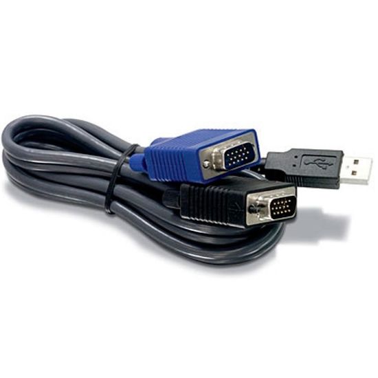 Imagen de CABLE PARA KVM USB/VGA DE 15 PIES TRENDNET TK-CU15