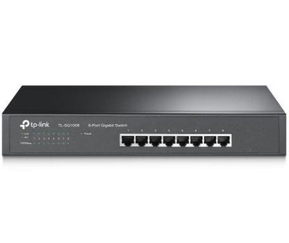 Imagen de SWITCH DE SOBREMESA TP-LINK TL-SG1008 CON 8 PUERTOS GIGABIT RACK METALICO