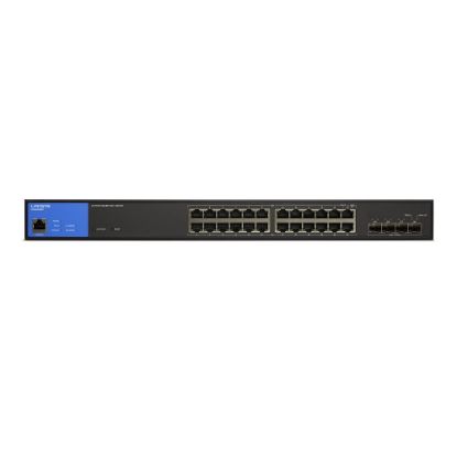 Imagen de SWITCH ADMINISTRABLE LINKSYS LGS328MPC 24 PUERTOS GIGABIT POE + 4 SFP GIGABIT 