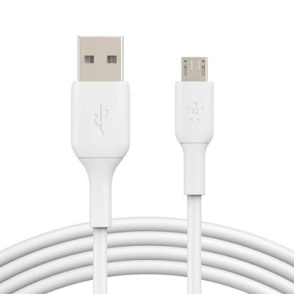 Picture of CABLE USB BELKIN PARA CARGA A MICRO USB 3.0 A USB TIPO B BLANCO