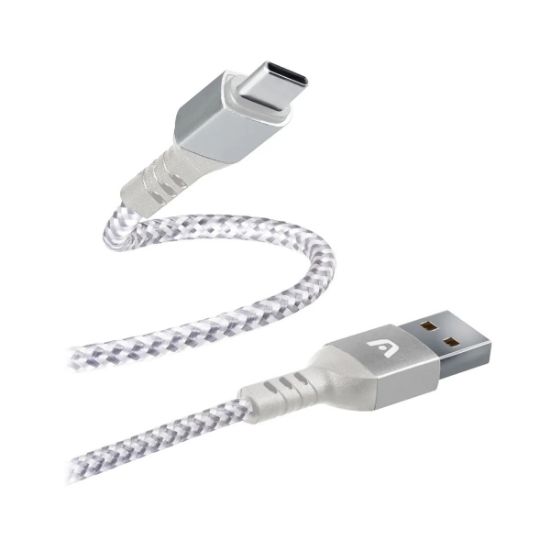 Imagen de CABLE ARGOM TIPO C A USB 2.0 NYLON TRENZADO DURA FORM 1.8M