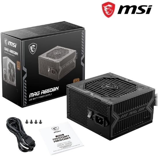 Imagen de FUENTE DE PODER CERTIFICADA MSI MAG A650BN - 650W 80 PLUS BRONZE