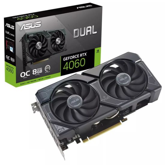 Imagen de TARJETA DE VIDEO ASUS DUAL RTX 4060 OC 8GB GDDR6 - PCLE - 2VENTILADORES