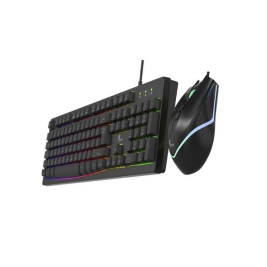 Imagen de KIT COMBO TECLADO MOUSE MULTIMEDIA LED XTECH XTK-531S USB 