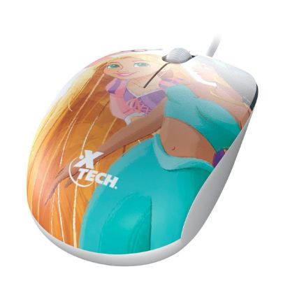 Imagen de MOUSE XTECH DE TRES BOTONES CON CABLE USB XTM-D406PS - EDICION DISNEY PRINCESA