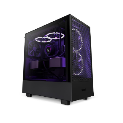 Imagen de CASE CHASIS TORRE NZXT H SERIES H5 FLOW - SIN FUENTE - USB AUDIO - NEGRO