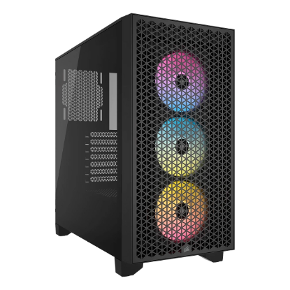 Imagen de CASE CHASIS FULL TOWER CORSAIR 3000 RGB AIRFLOW - VIDRIO TEMPLADO - NEGRO