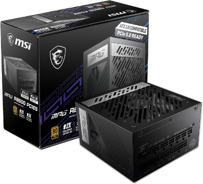 Imagen de FUENTE DE PODER CERTIFICADA MSI A850G PCIE5 - 80 PLUS GOLD - MODULAR