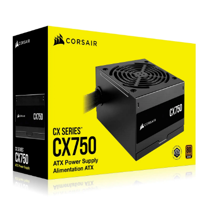 Imagen de FUENTE DE PODER CERTIFICADA CORSAIR CX750 SERIES CX - 80 PLUS BRONZE - 750W