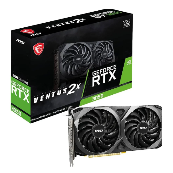 Imagen de TARJETA DE VIDEO MSI GEFORCE RTX 3050 VENTUS 2X 8GB GDDR6 XS OD EDITION DUAL