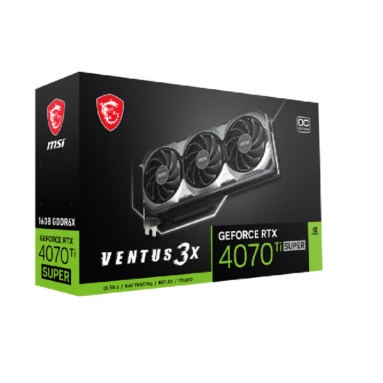 Imagen de TARJETA DE VIDEO MSI GEFORCE RTX 4070 TI SUPER 16GB VENTUS 3X OC GDDR6