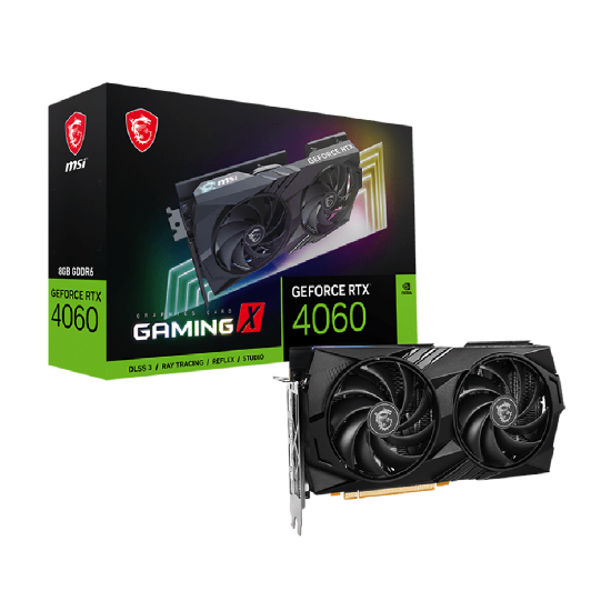 Imagen de TARJETA DE VIDEO MSI GEFORCE RTX 4060 GAMING X 8GB GDDR6 - PCIE 4.0 - RGB