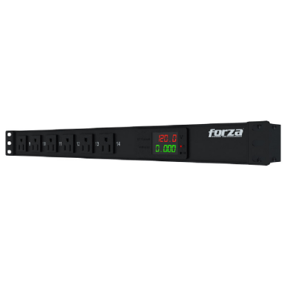 Imagen de REGLETA MULTI TOMA FORZA PDU MEDIBLE 1800 - 14 TOMAS 1 UNIDAD 110V