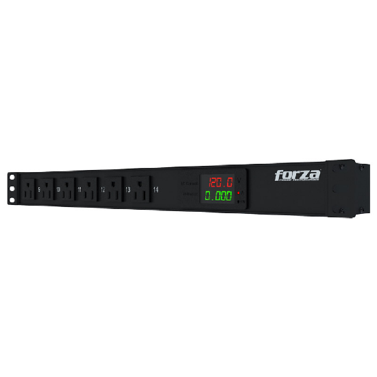 Imagen de REGLETA MULTI TOMA FORZA PDU MEDIBLE 1800 - 14 TOMAS 1 UNIDAD 110V