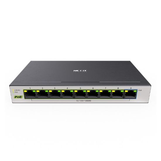 Imagen de SWITCH ETHERNET PROFESIONAL PARA ESCRITORIO DE 9 PUERTOS GIGABIT POE NEXXT VERTEX V900P