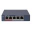 Imagen de SWITCH ETHERNET PARA ESCRITORIO DE 5 PUERTOS 10/100 4X RJ45 POE + 1X RJ45 HIKVISION DS-3E1105P-EI/M