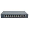 Imagen de SWITCH ETHERNET PARA ESCRITORIO DE 10 PUERTOS 8X RJ45 GIGABIT POE + 2X RJ45 GIGABIT  HIKVISION DS-3E1510P-EI/M