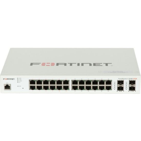 Imagen de SWITCH CAPA 3 ADMINISTRABLE FORTINET FS-224E-POE 24 PUERTOS GIGABIT 12 PUERTOS POE + 12 PUERTOS GIGABIT Y 4 SFP GIGABIT RACKEABLE