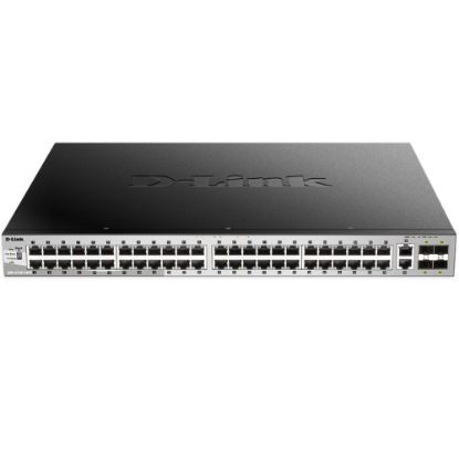 Imagen de SWITCH ADMINISTRABLE CAPA 3 D-LINK DE 48 PUERTOS POE 10/100/1000BASE-T + 2 PUERTOS 10G BASE-T + 4 PUERTOS 10G SFP