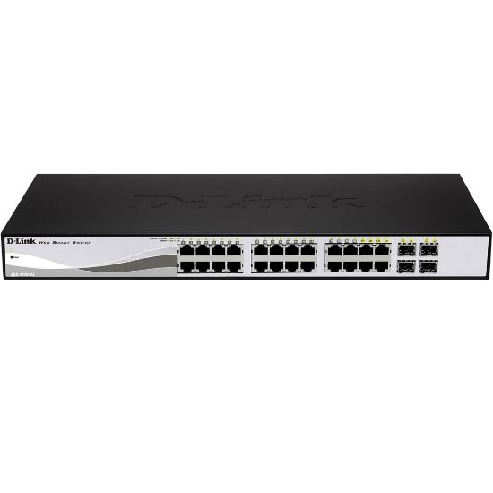 Imagen de SWITCH ADMINISTRABLE CAPA 2 D-LINK CON 24 PUERTOS 10/100/1000BASE-T POE Y 4 PUERTOS SFP 1G COMBO