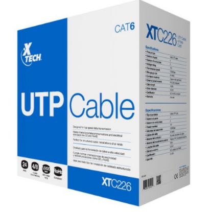 Imagen de ROLLO DE CABLE XTECH UTP CAT6 DE 305 METROS