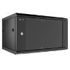 Imagen de GABINETE DE PARED FIJO Y SEMI-ENSAMBLADO 4U 19” 60CM FONDO PUERTA DE VIDRIO