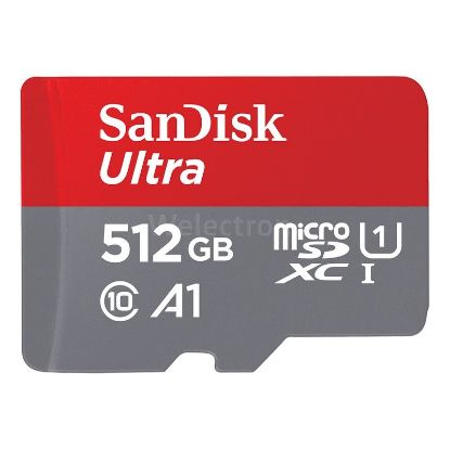 Imagen de TARJETA DE MEMORIA MICRO SD XC SANDISK ULTRA 512GB CLASE 10 A1 CON ADAPTADOR SD