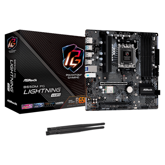 Imagen de MAINBOARD ASROCK B650M PG LIGHTNING SOCKET AM5 - DDR5 - PCIE 4.0 