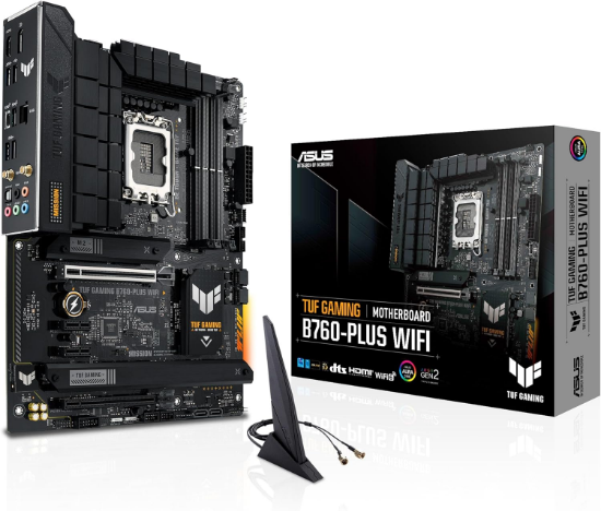 Imagen de MAINBOARD ASUS TUF GAMING B760 PLUS WIFI SOCKET LGA1700 PCIE 5.0 GEN DDR5