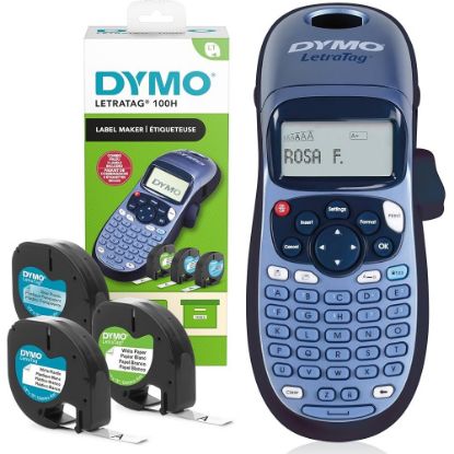 Picture of ETIQUETADORA ROTULADORA PORTATIL TERMICA DYMO LETRATAG LT-100H + 3 CINTAS 12MM