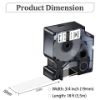 Imagen de CINTA GENERICA DYMO VINYL WHITE/BLACK 19MM 3/4 RHINO 18445