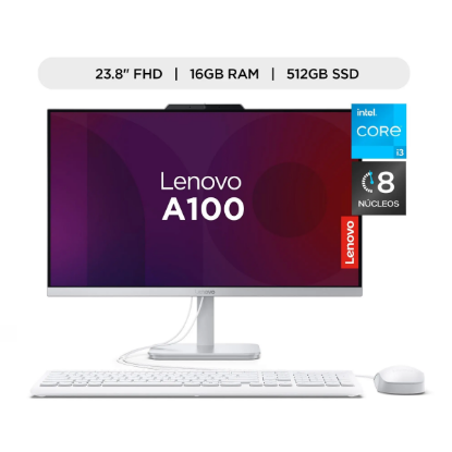 Imagen de ALL IN ONE LENOVO A100 23.8” INTEL CORE I3-N305 - 16GB RAM - 512GB SSD - TECLADO Y MOUSE - GRIS