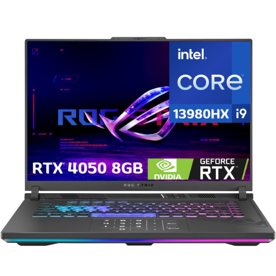 Imagen de LAPTOP ASUS ROG STRIX G16 16" INTEL CORE I9-13980HX - 1TB SSD - RTX 4050 6GB - WIN11 HOME
