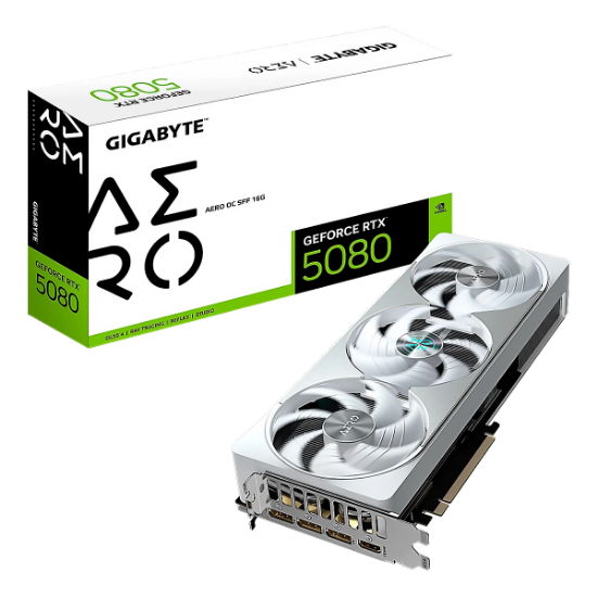 Imagen de TARJETA DE VIDEO GIGABYTE RTX 5080 AERO OC SFF 16GB GDDR7 - HDMI - 3DP - 3VENT - PCIE 5.0 