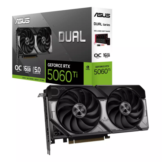 Imagen de TARJETA DE VIDEO ASUS DUAL NVIDIA RTX 5060 TI 16GB OC GDDR7 - HDMI - DP - PCIE 4.6