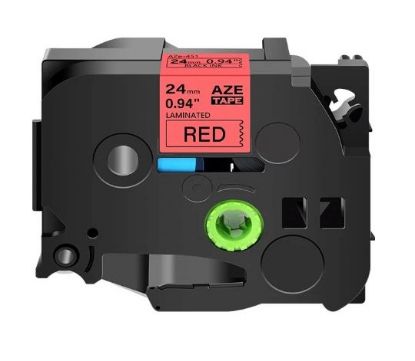 Imagen de CINTA GENERICA BROTHER TZE-451 24MM 8M LAMINADA NEGRO/ROJO