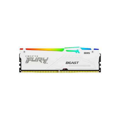 Imagen de MEMORIA RAM DIMM KINGSTON 16GB FURY BEAST WHITE RGB EXPO DDR5 6800MTS CL34