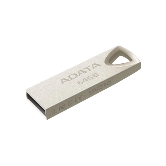 Imagen de FLASH PEN DRIVE ADATA AUV210 64B USB 3.0 SILVER