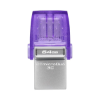 Imagen de FLASH PEN DRIVE KINGSTON 64GB DATARAVELER USB A - C PURPURA