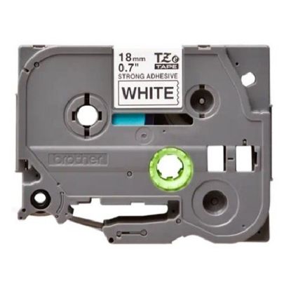 Imagen de CINTA ORIGINAL BROTHER TZ-S241 18MM ADHESIVA FUERTE BLANCA BLANCO