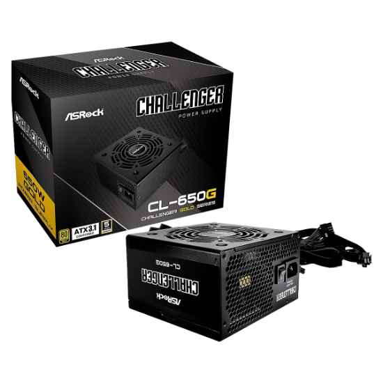 Imagen de FUENTE DE PODER ASROCK CHALLENGER 650WATTS 80 PLUS GOLD ATX 3.1 