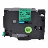 Imagen de CINTA GENERICA BROTHER TZE-741 18MM 8M LAMINADA NEGRO/VERDE ADHESIVO FUERTE